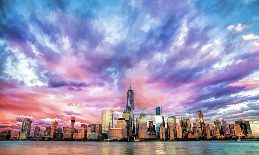 NYC Sunset Skyline Poster