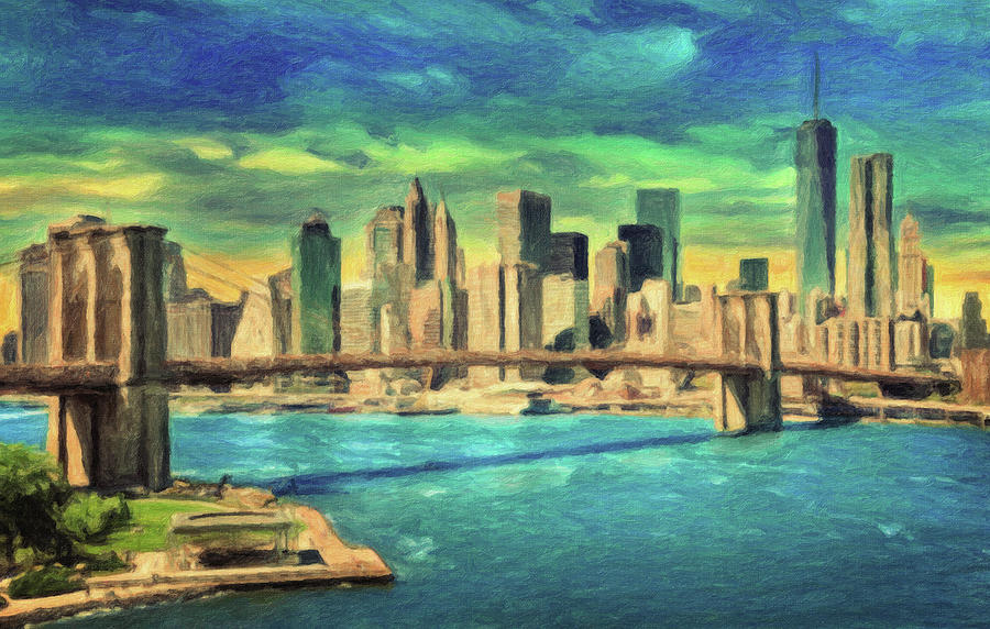 New York Painting - New York City Skyline by Zapista Zapista New York Painting - New York City Skyline by Zapista Zapista