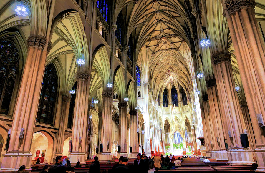 New York City St Patricks Cathedral Painting by Christopher Arndt