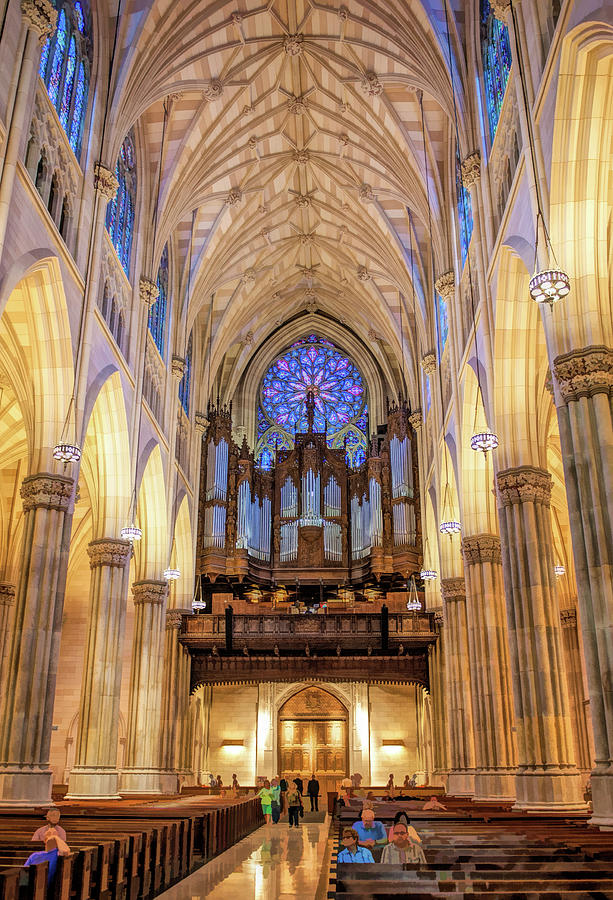 New York City St Patricks Cathedral Organ Painting by Christopher Arndt