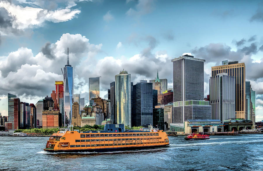 New York City Staten Island Ferry Painting by Christopher Arndt