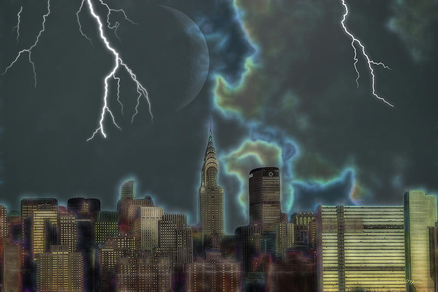 New York City Stormy Sky Photograph By Ericamaxine Price - Pixels