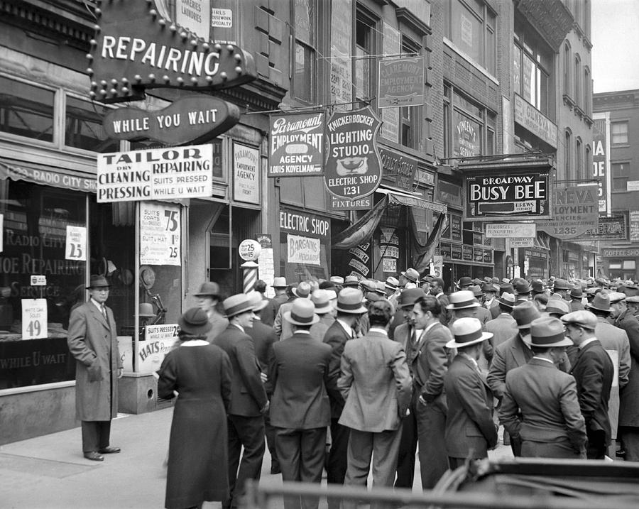 New York City Photograph - New York City Street Scene by Underwood Archives