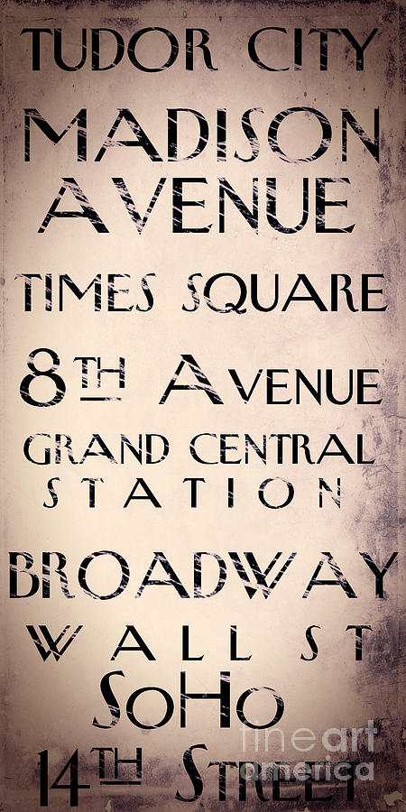New York City Street Sign Painting by Mindy Sommers
