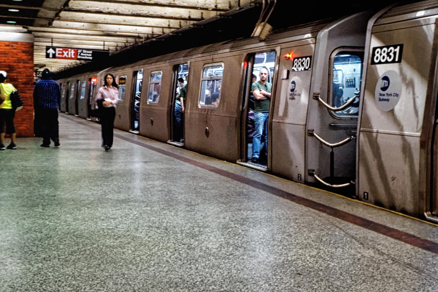 New York City Subway Stare Photograph by Lars Lentz