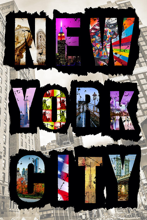 New York City Text Photograph by Az Jackson