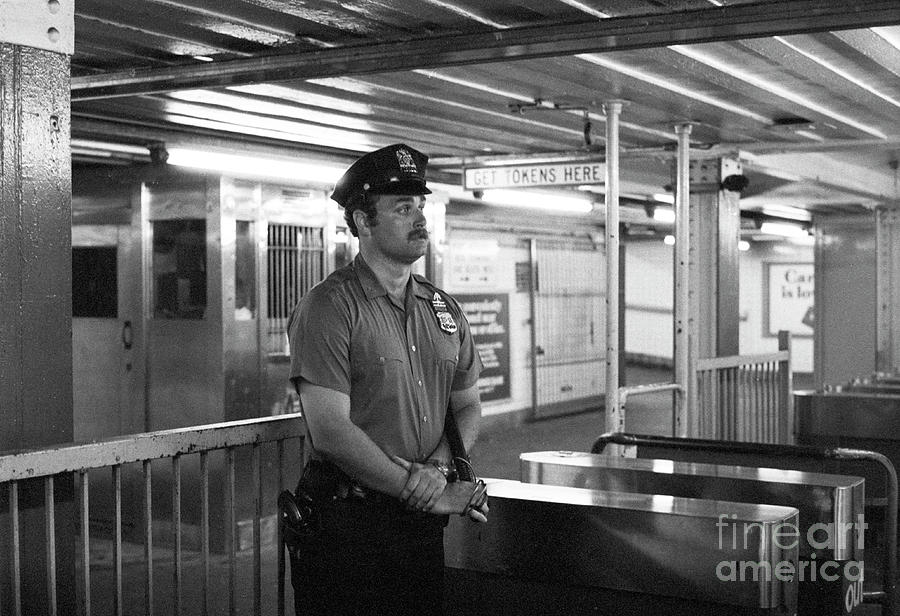 New York City Transit Police Officer 1978 Photograph