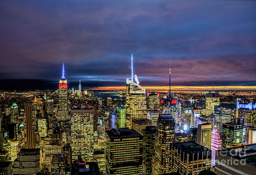 New York City Photograph - New York City Twilight by Rafael Quirindongo