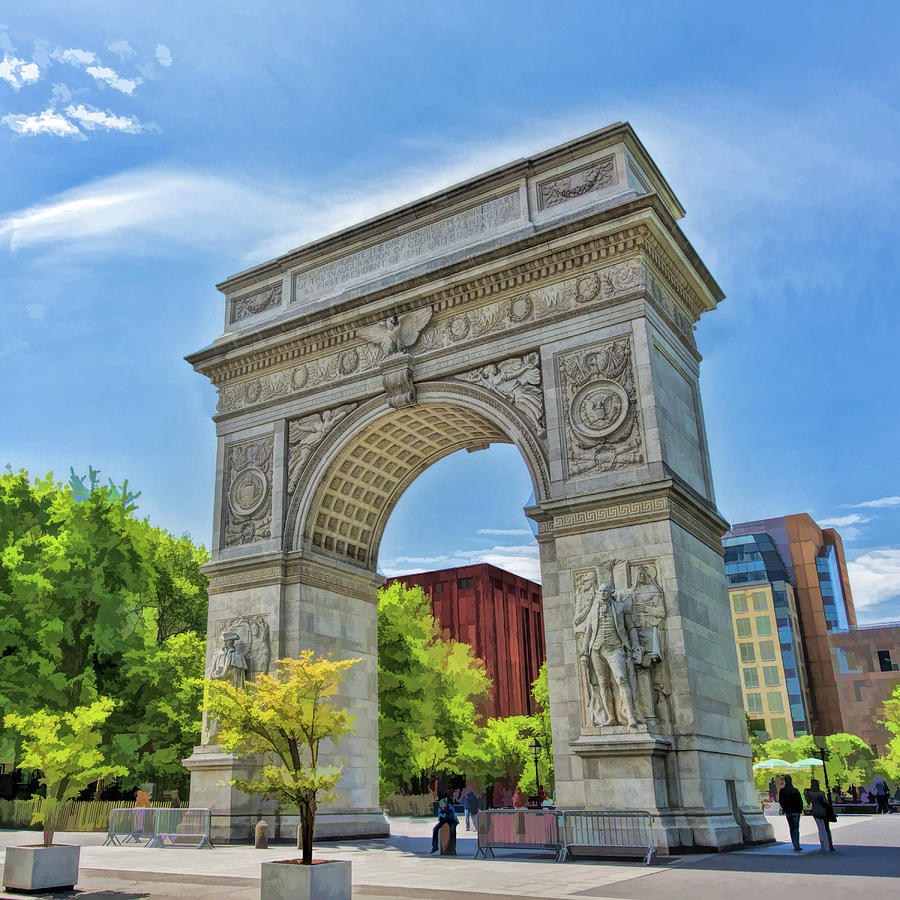 New York City Washington Square Park Painting by Christopher Arndt