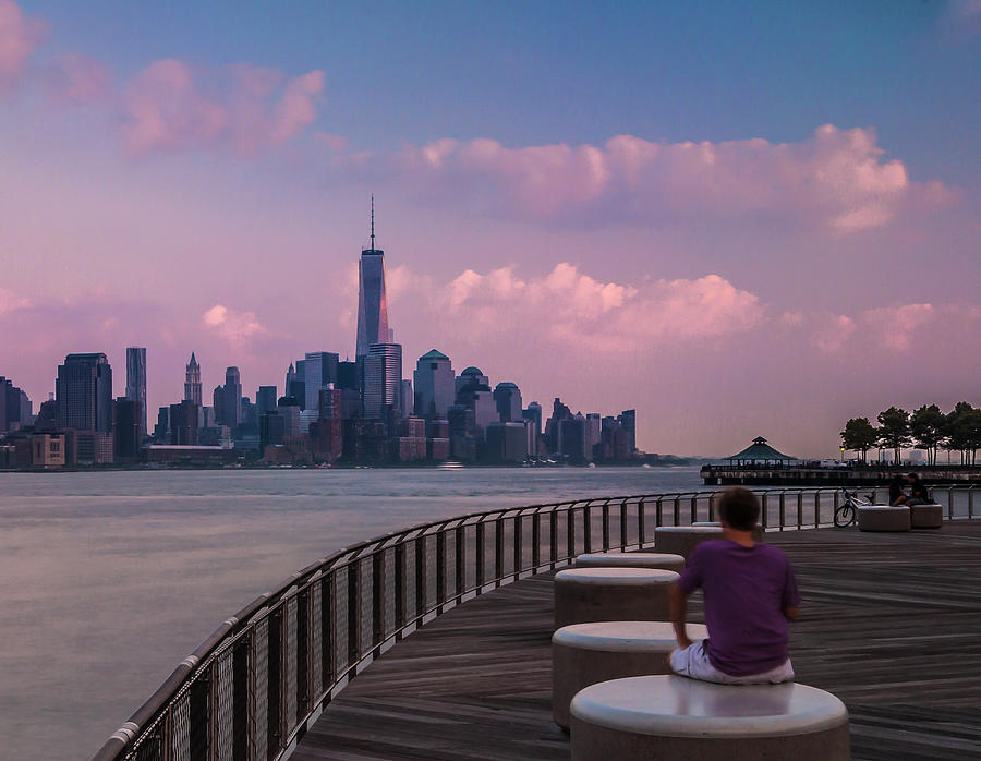 New York City World Trade Center Skyline Sunset Photograph by Ranjay Mitra