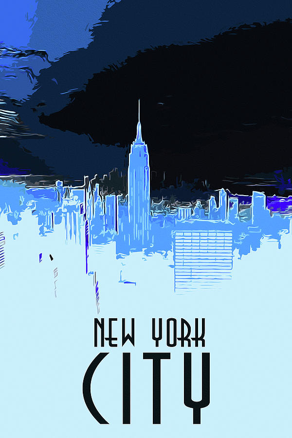 New York City X Ray Painting by AM FineArtPrints