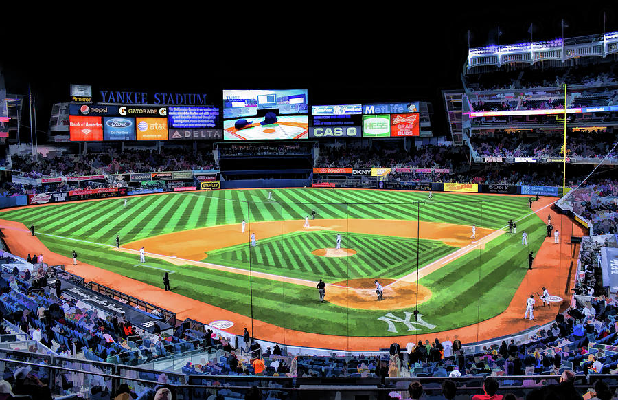 New York Yankees Painting - New York City Yankee Stadium by Christopher Arndt