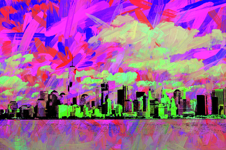 New York cityscape 1 Digital Art by Roger Lighterness