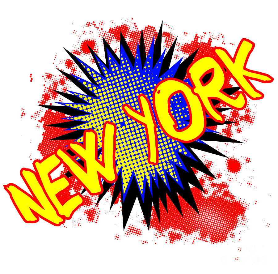 New York Comic Exclamation Digital Art