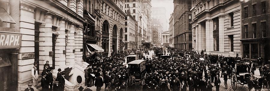 New York City Photograph - New York Curb Exchange In 1902.  The by Everett