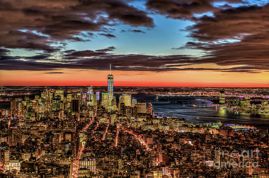 New York Electric Twilight Photograph by Rafael Quirindongo
