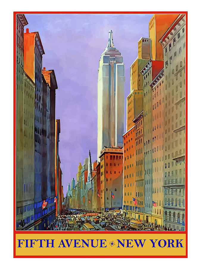 New York, Fifth Avenue Painting by Long Shot