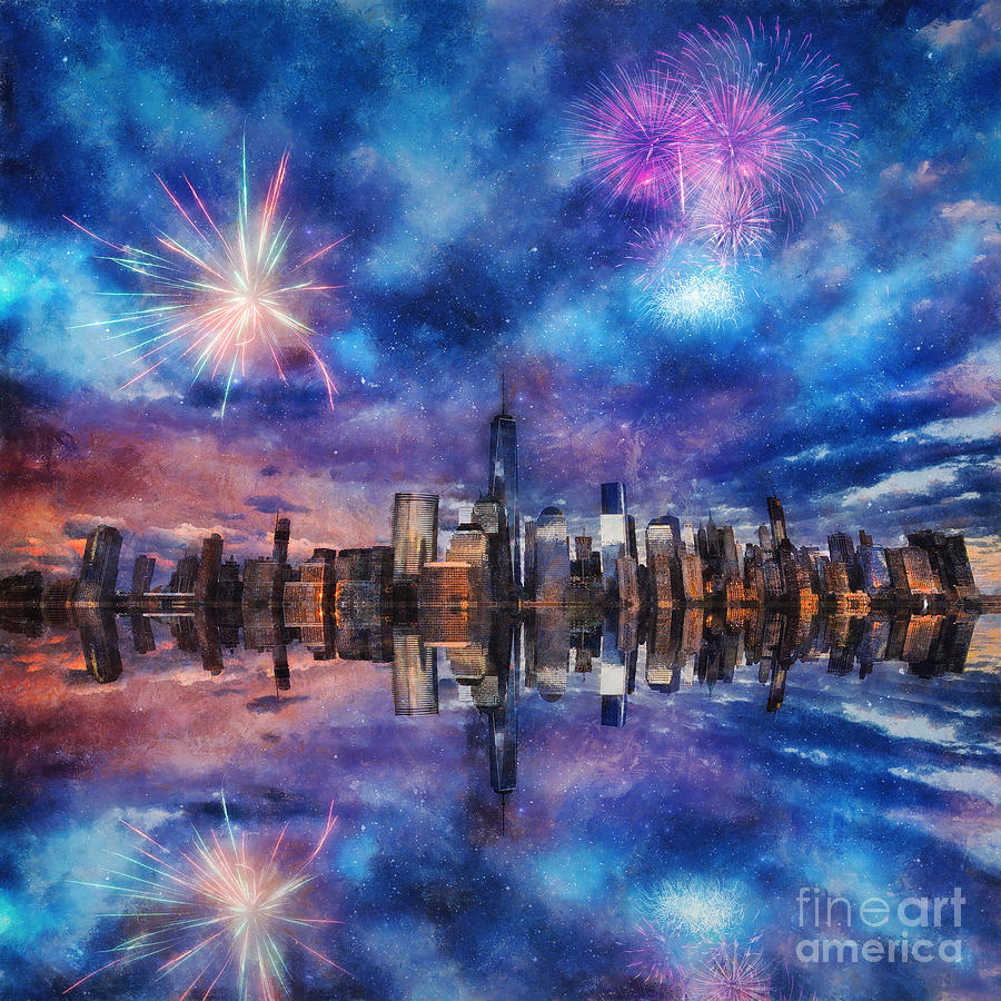 New York Fireworks Photograph by Ian Mitchell