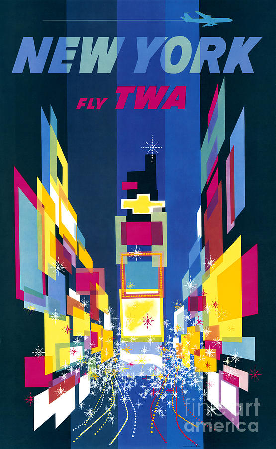 New York Fly TWA Poster Photograph by Science Source