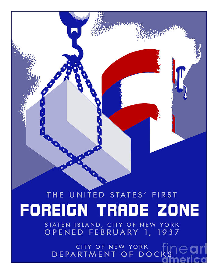 New York Foreign Trade Zone Digital Art by Heidi De Leeuw