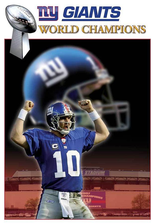 Eli Manning Digital Art - New York Giants Poster by Harold Shull