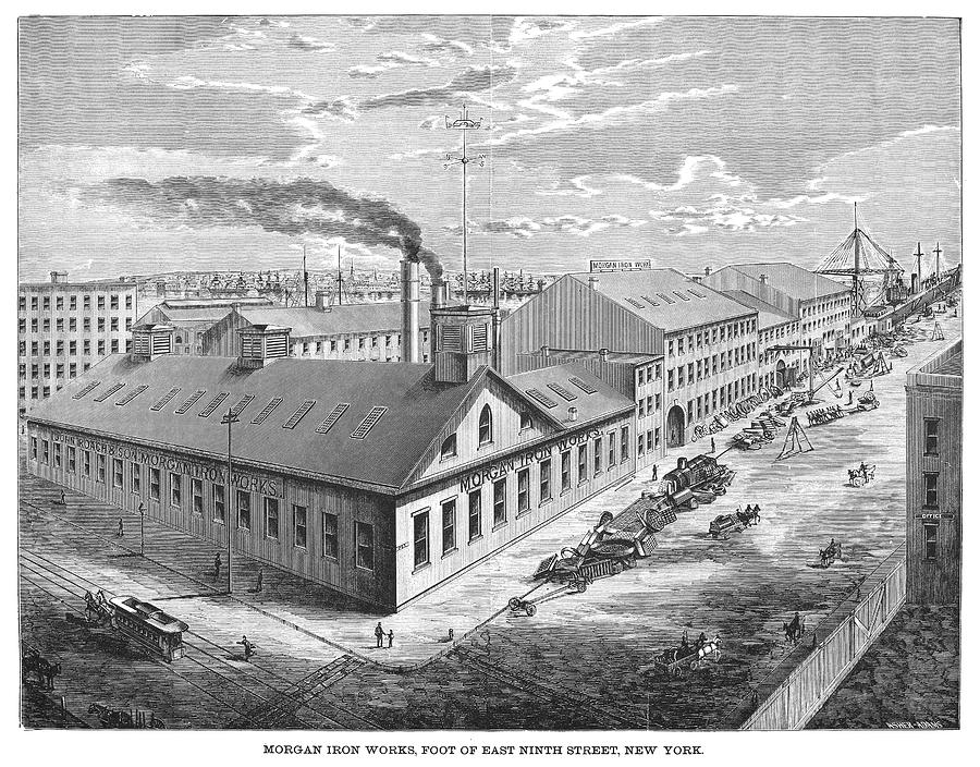 New York: Iron Works, 1876 Photograph by Granger