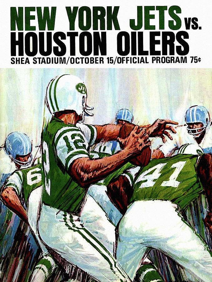 New York Jets 1967 Program Painting by Big 88 Artworks - Fine Art America