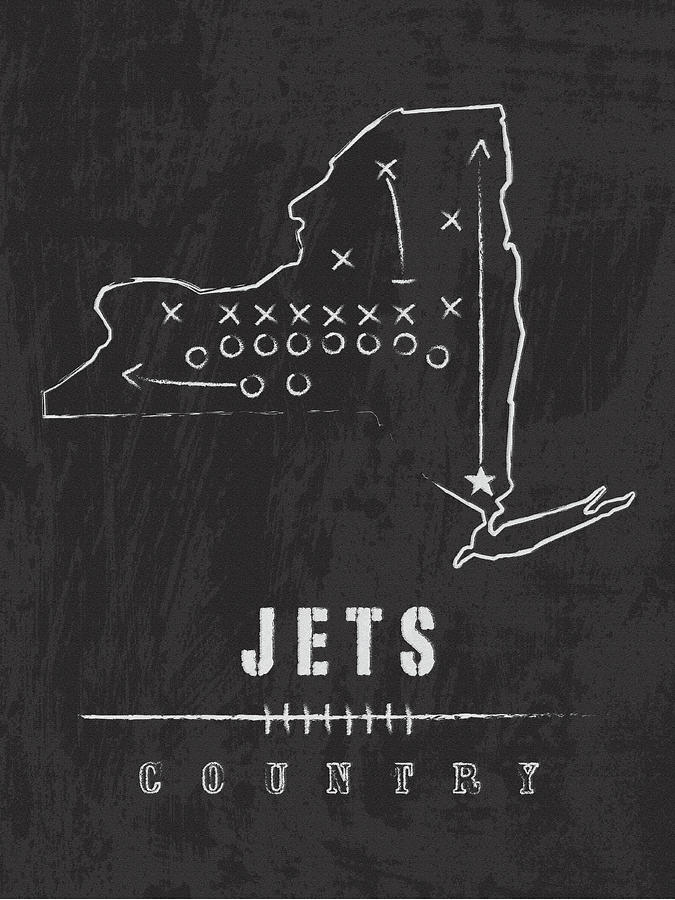 New York Jets Art Nfl Football Wall Print Digital Art By Damon Gray