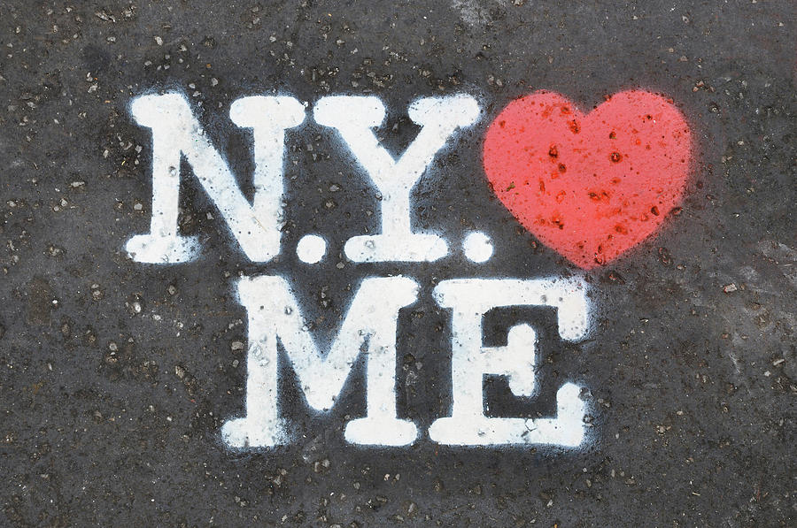 City Photograph - New York loves me stencil by Dutourdumonde Photography