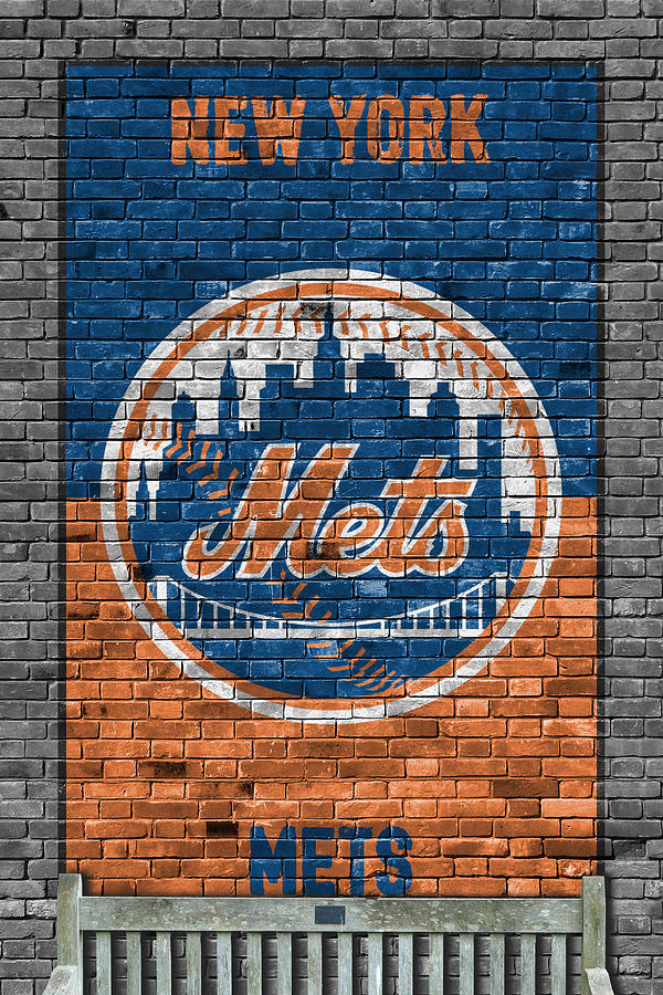 New York Mets Brick Wall Painting by Joe Hamilton