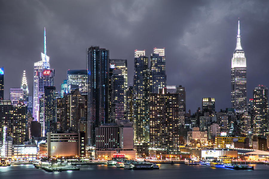 New York Midnight Photograph by Elvira Pinkhas