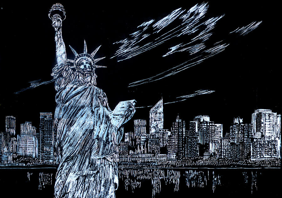 New York New York New York Drawing by Saad Hasnain Fine Art America
