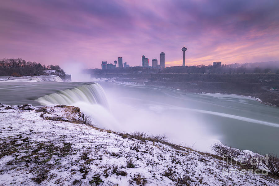 New York Niagara Falls Sunset Photograph by Michael Ver Sprill
