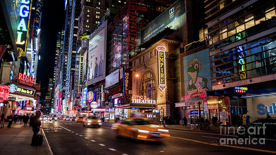 Times Square Digital Art - New York Nights by Charlotte Jennings