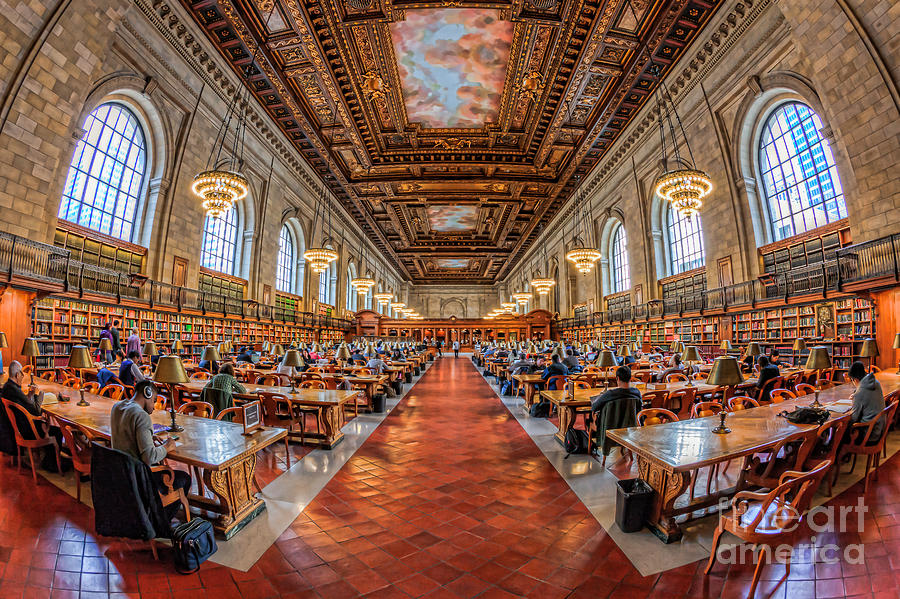 New York City Photograph - New York Public Library Main Reading Room I by Clarence Holmes