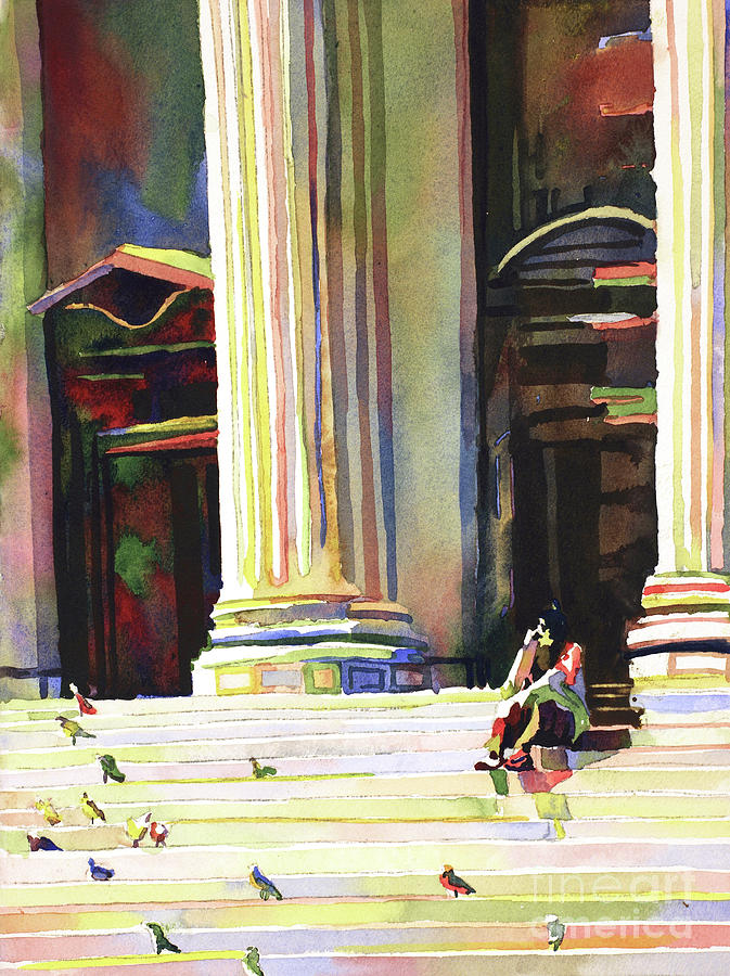 New York Public Library Painting by Ryan Fox