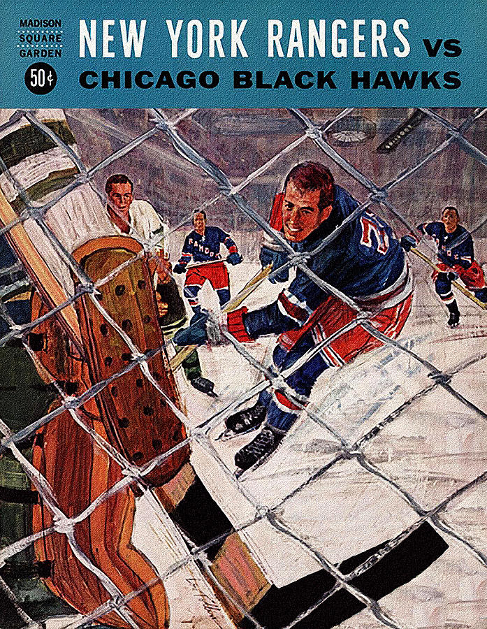 New York Rangers v Boston Bruins Vintage Program Painting by Big 88  Artworks - Fine Art America