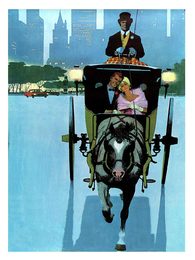 New York, romantic ride Painting by Long Shot