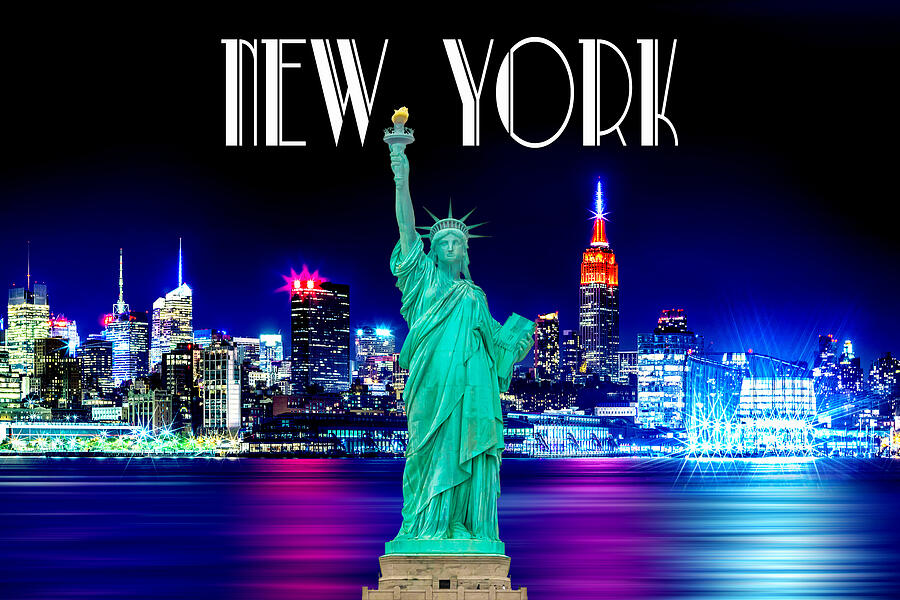 New York City Skyline Photograph - New York Shines by Az Jackson