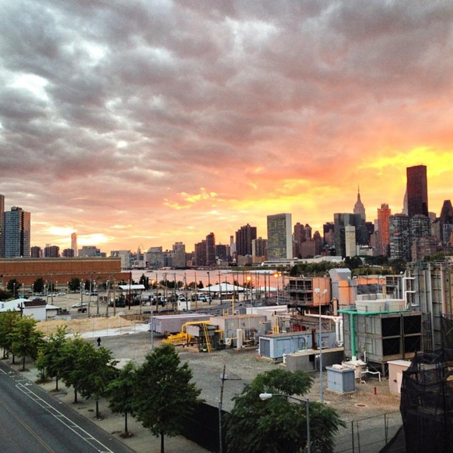 Sunset Photograph - New York Skyline ! #drama #sky #newyork by Shivendra Singh