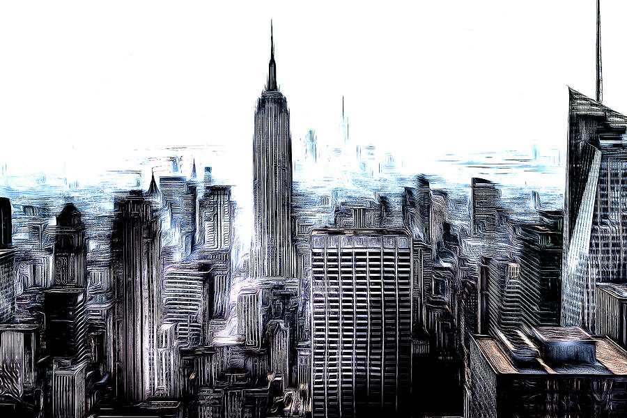 New York Skyline Art Photograph by David Pyatt