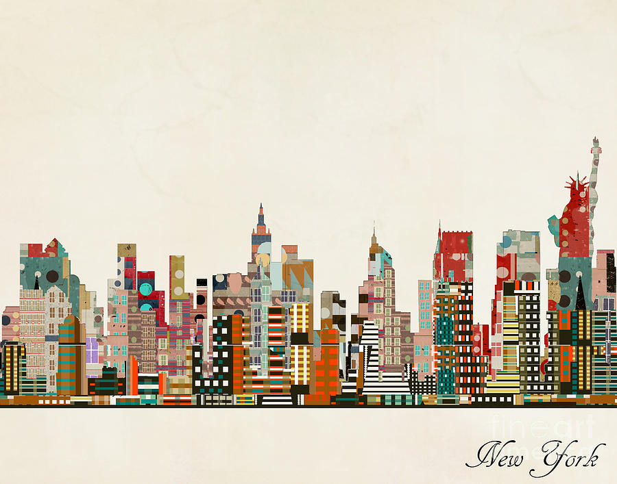 New York Skyline Painting by Bri Buckley