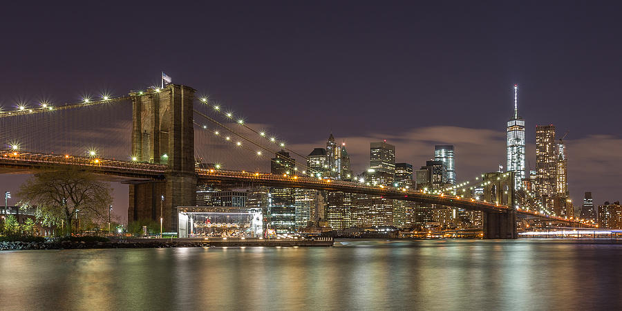 New York Skyline - Brooklyn Bridge - 6 Photograph by Christian Tuk
