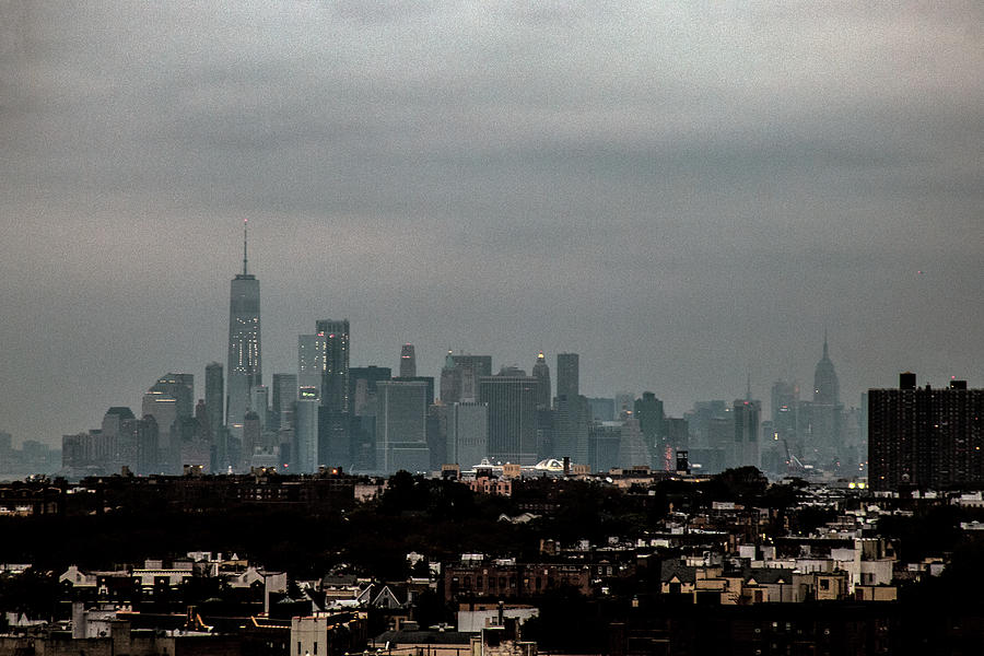 New York Skyline Dusk Photograph by William Kimble
