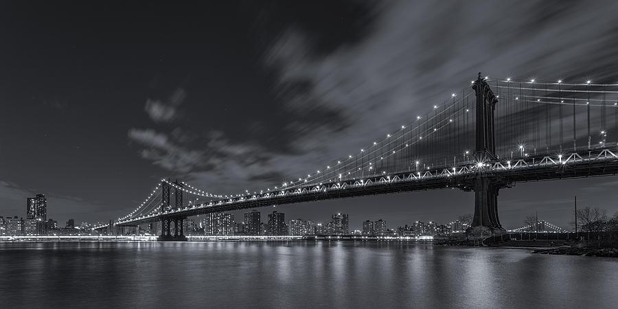 New York Skyline - Manhattan Bridge - 4 Photograph by Christian Tuk