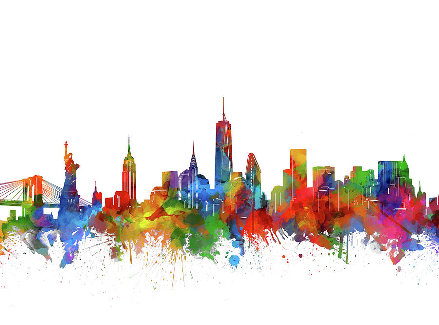 New York Skyline multicolor