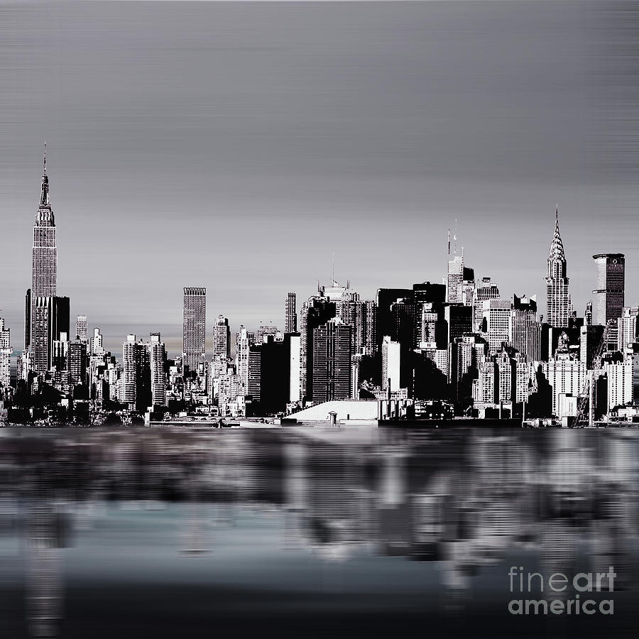 New York Skylines 04 Painting by Gull G