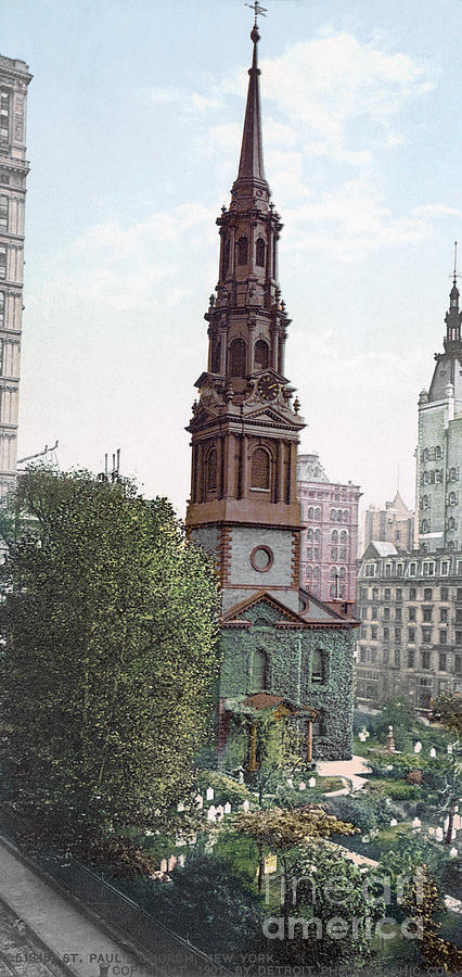 NEW YORK, ST. PAULS CHURCH, c1901. Photograph by Granger