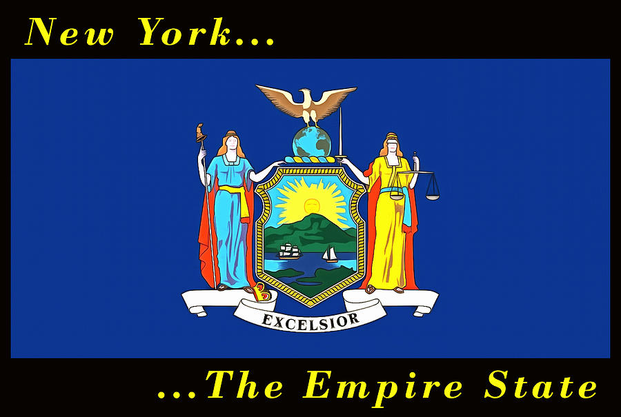 New York State Flag Painting by Floyd Snyder