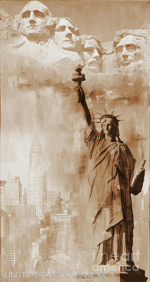 New York statue of Liberty Painting by Gull G